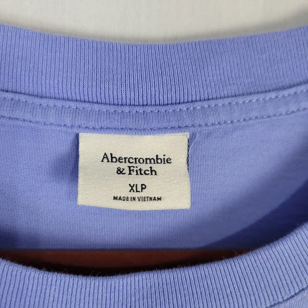 Abercrombie & Fitch Crew Neck Maxi T-Shirt Dress size XLP Blue Cotton Minimalist